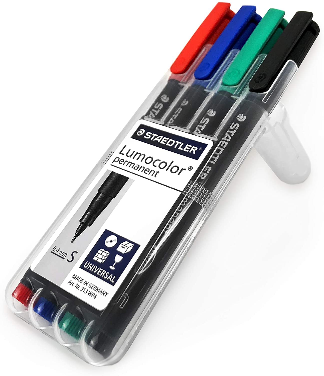 Staedtler Lumocolor OHp Pen Perm Superfine 0.4 Asstd 313 Pk4
