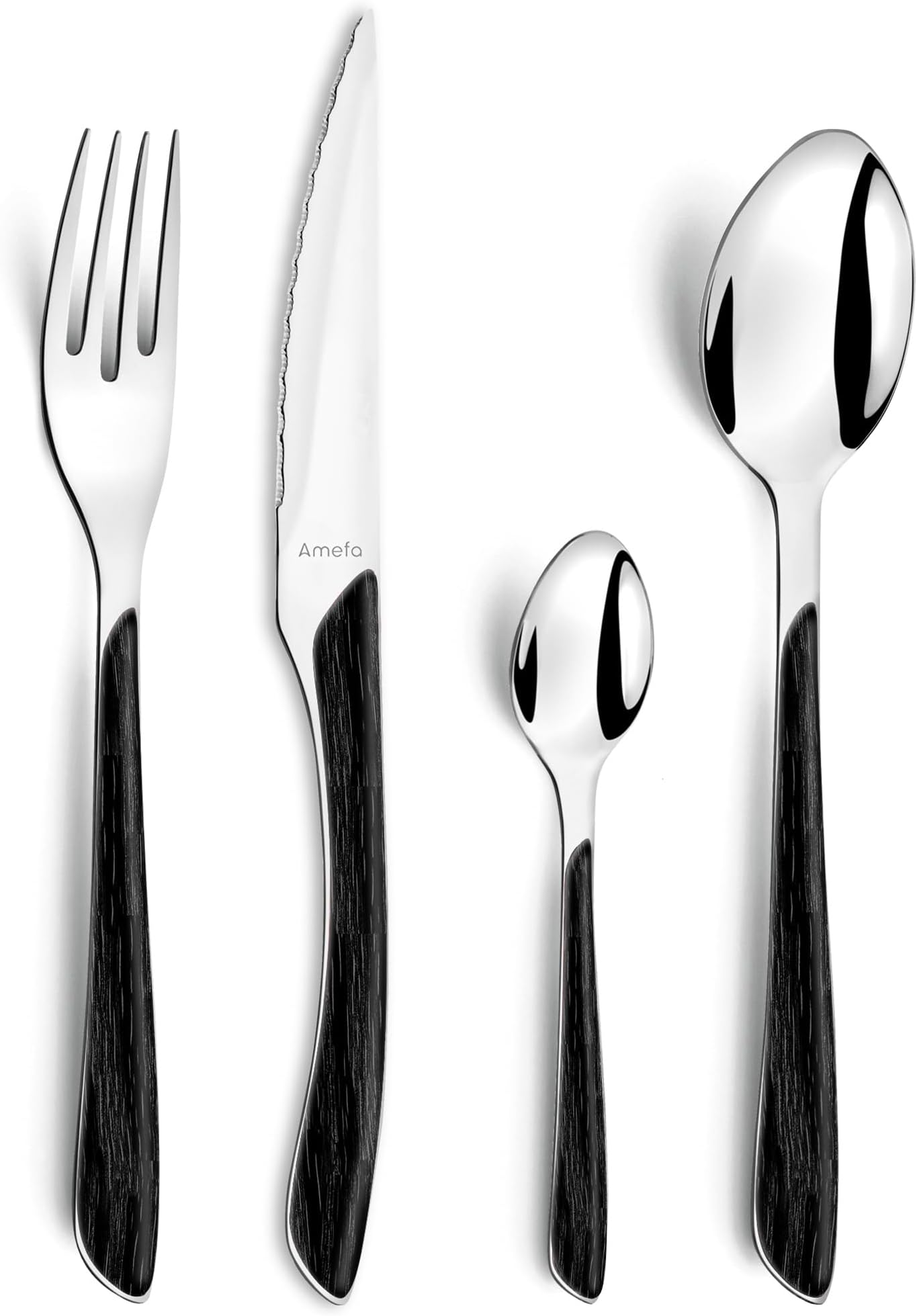 ECLAT Nature 24-Piece Cutlery Set Bois Noir