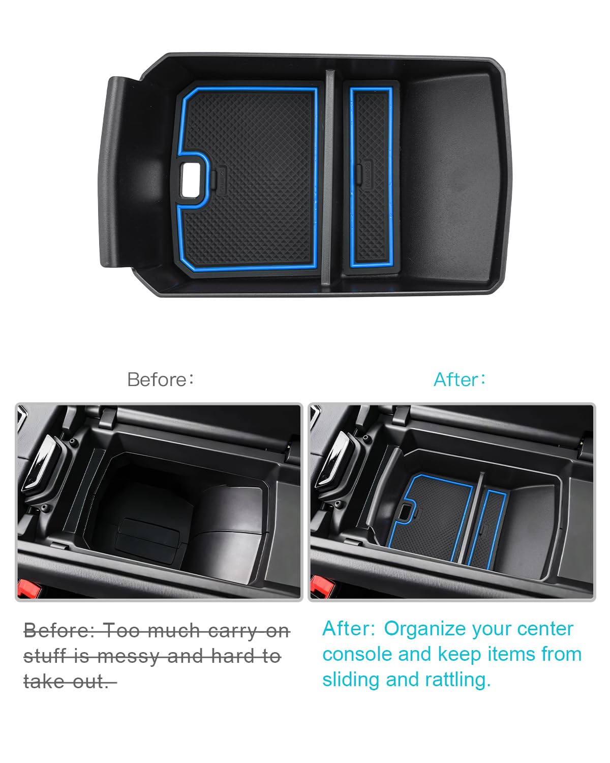 CDEFG Compatible con Renault Austral/Espace 6/Rafale 2024 2023, consola central, guantera, reposabrazos, caja de almacenamiento, organizador de consola de coche, bandeja Austral E-Tech Hybrid 2024,