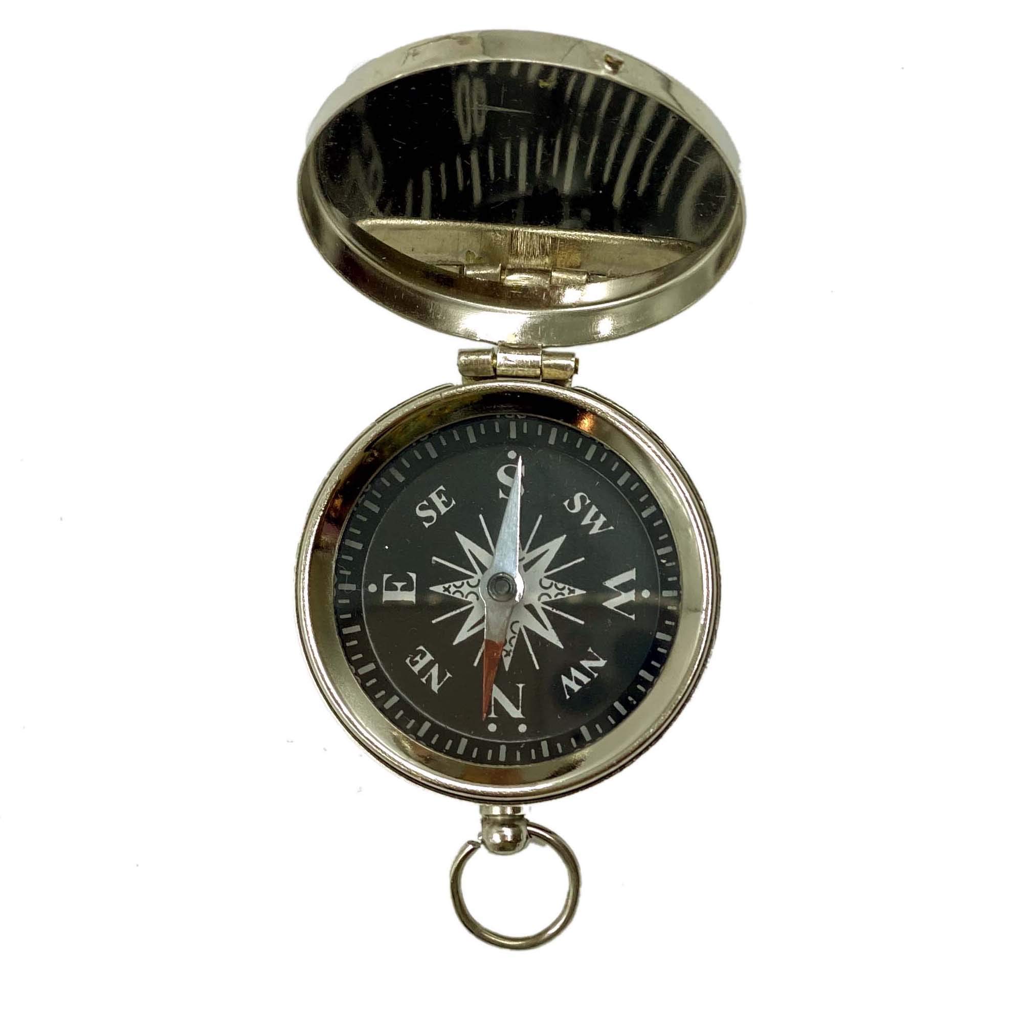 AnNafi Boussole de poche vintage pour enfants, boussole portable classique précise pour la randonnée, le camping, la moto, le bateau, la randonnée, outil de survie d'urgence