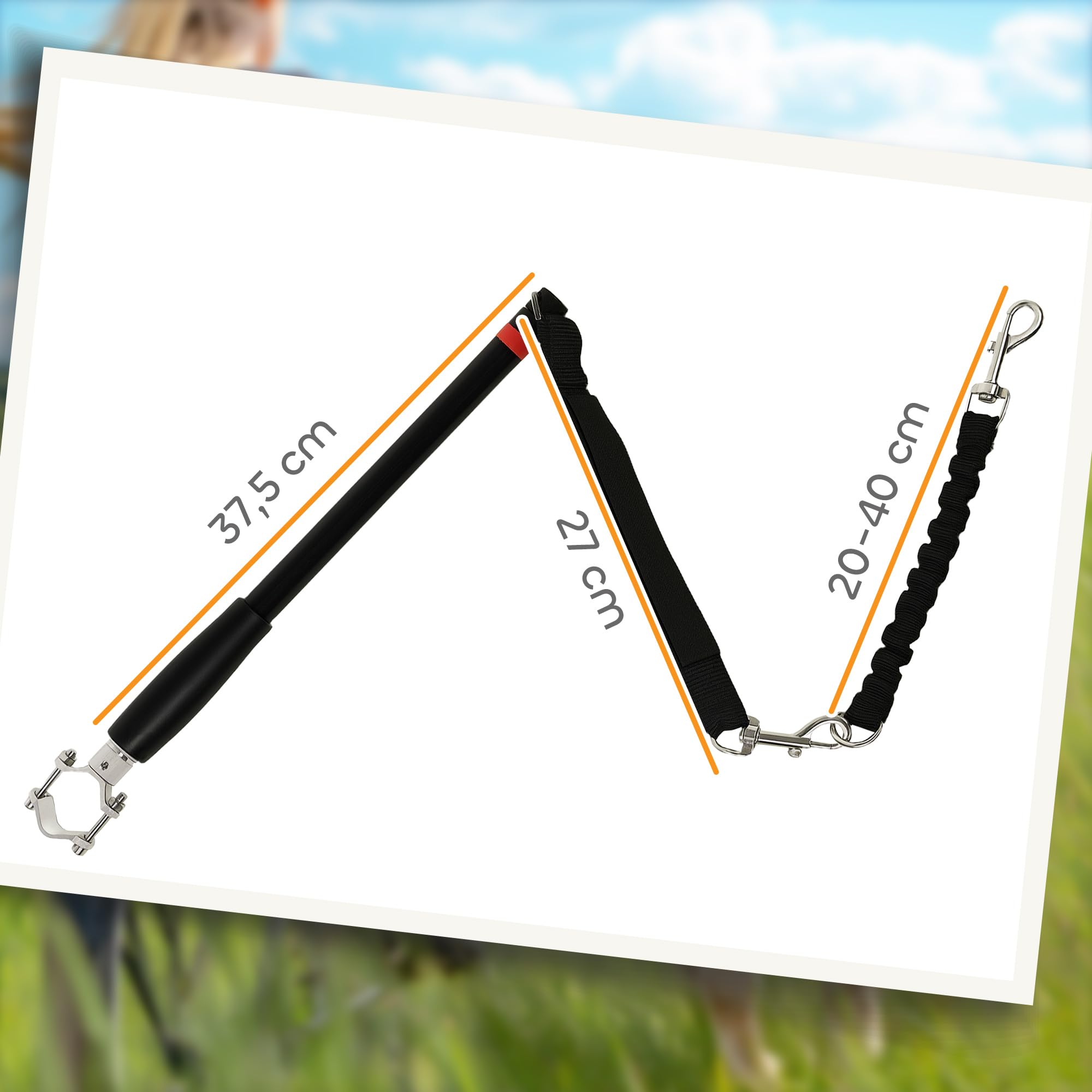 PawHut Laisse pour Chien pour vélo 124 cm, Facile à Installer et Amovible, vélo pour Chien Mains Libres, Laisse d'exercice pour l'entraînement, Le Jogging, Le Cyclisme, Acier et Polyester, Noir