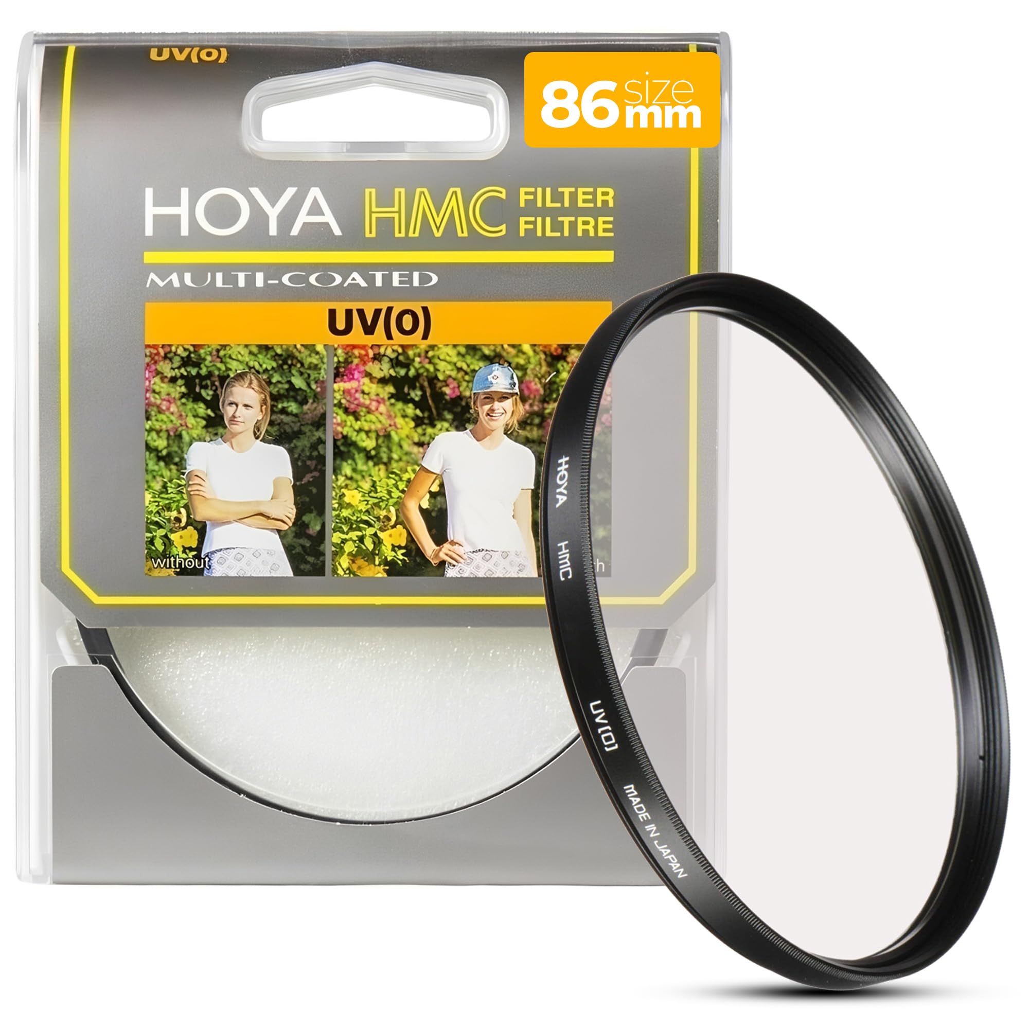 HOYA - 86mm HMC Ultraviolet UV(O) Haze Filter – Protective Camera Lens Filter for DSLR and Mirrorless Cameras – Reduces Glare, Flare, and Ghosting – Multi-Coated Glass Filter for Clear, Sharp Images