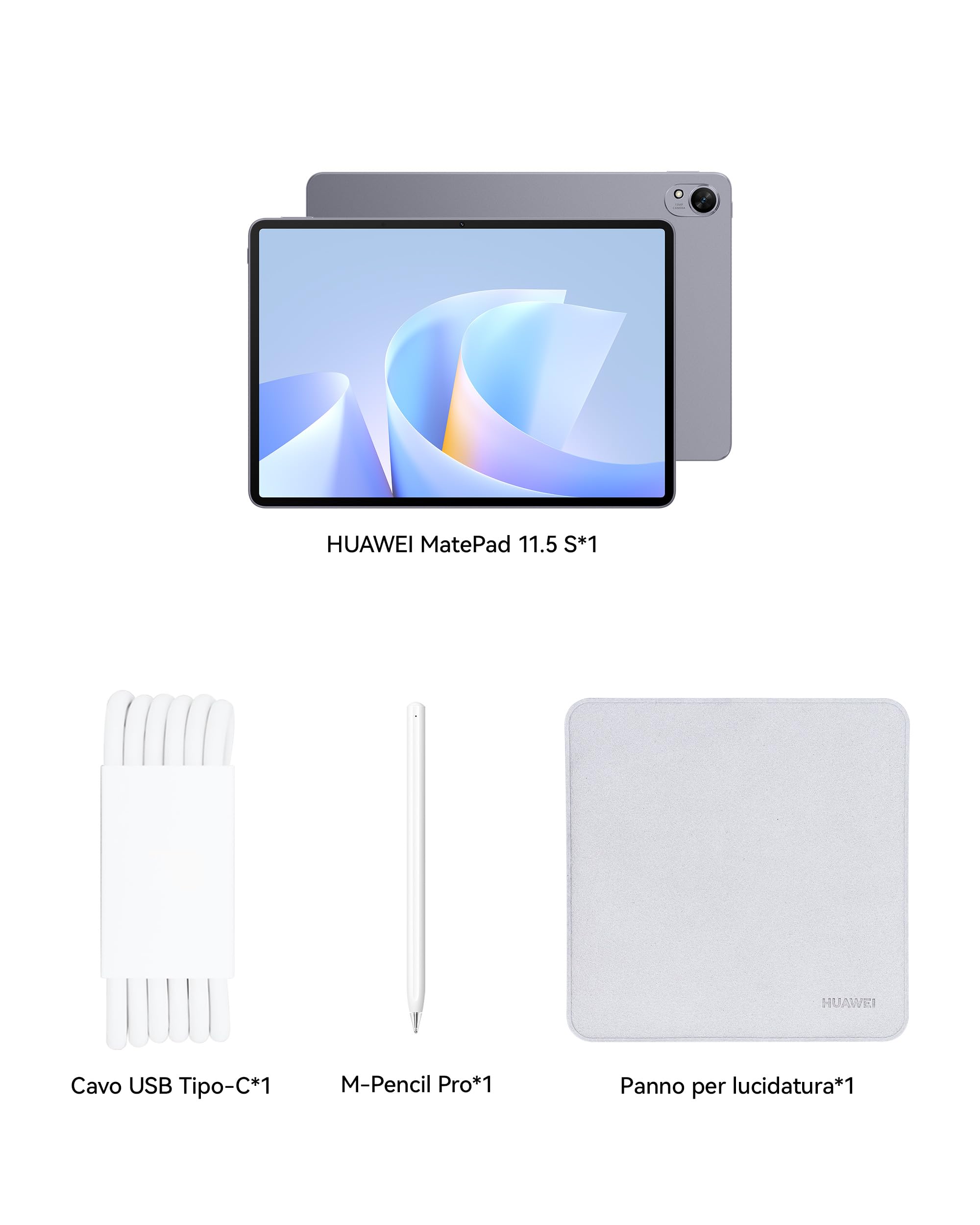 HUAWEI MatePad 11.5 S 2026 Tablet con Display PaperMatte ultra-luminoso 2.8K 144Hz, 12+256GB, Batteria da 8800 mAh, SuperCharge 40W, WiFi 6+, Bluetooth 5.2, M-Pencil Pro, Garanzia di 30 mesi