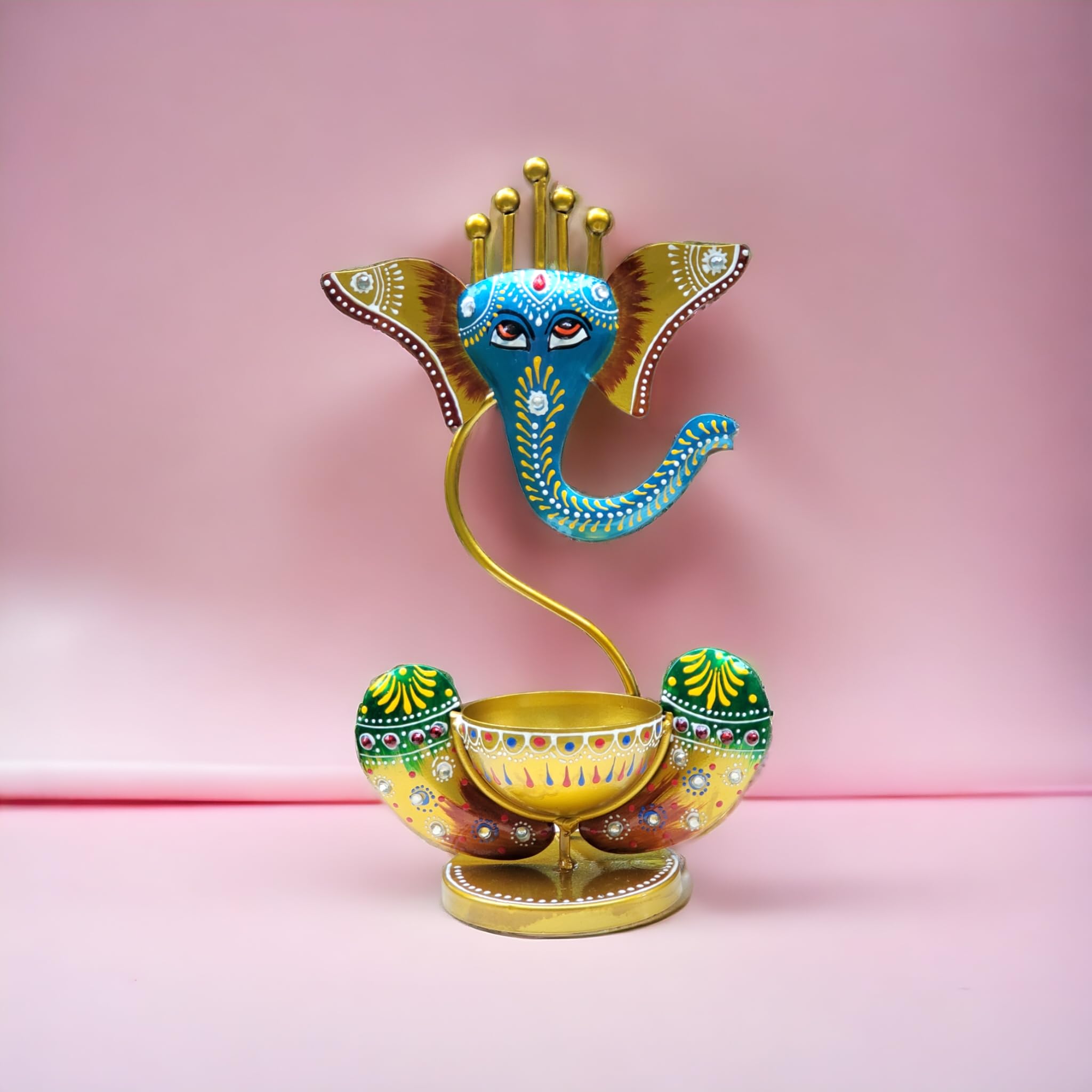 Iron T Light Ganesh Candle Holder for Home Decor Blue face (B0D9475B1T) Amazon Price History, Amazon Price Tracker