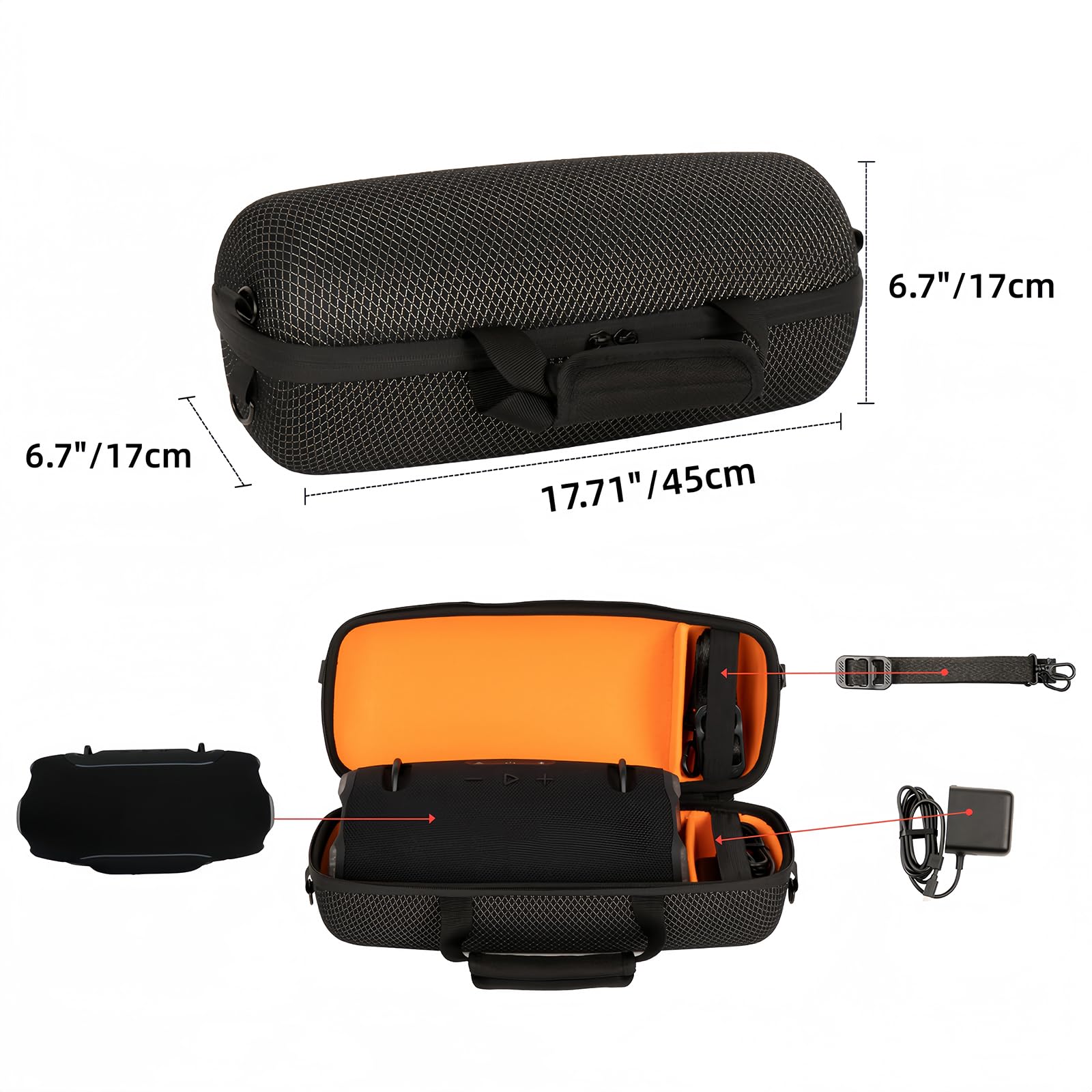 Etui Kompatybilne z JBL Xtreme 5 Głośnik Bluetooth, Twarde Ochronne Futerał Transportowa do JBL Xtreme5, ładowarki i Akcesoriów, do Użytku Domowego, Zewnątrz i Podróży