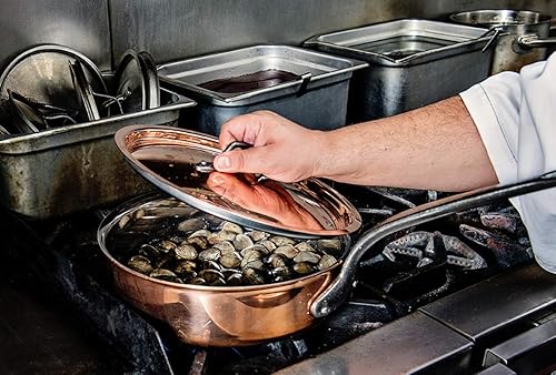 Miniatura 4 de Bourgeat 365028 Tapa de cobre para sartén pesada, 10 onzas