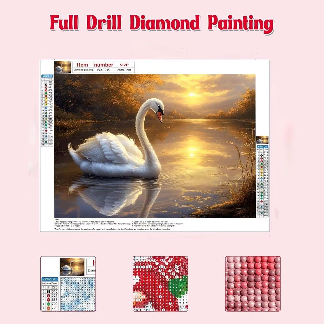 DIY Malarstwo diamentowe 5D, sztuka diamentowa, łabędzie, jezioro, zestawy dla dorosłych, sztuka ze strasu, haft, artykuły rzemieślnicze, dla dzieci i dorosłych, idealna dekoracja ścienna do domu,