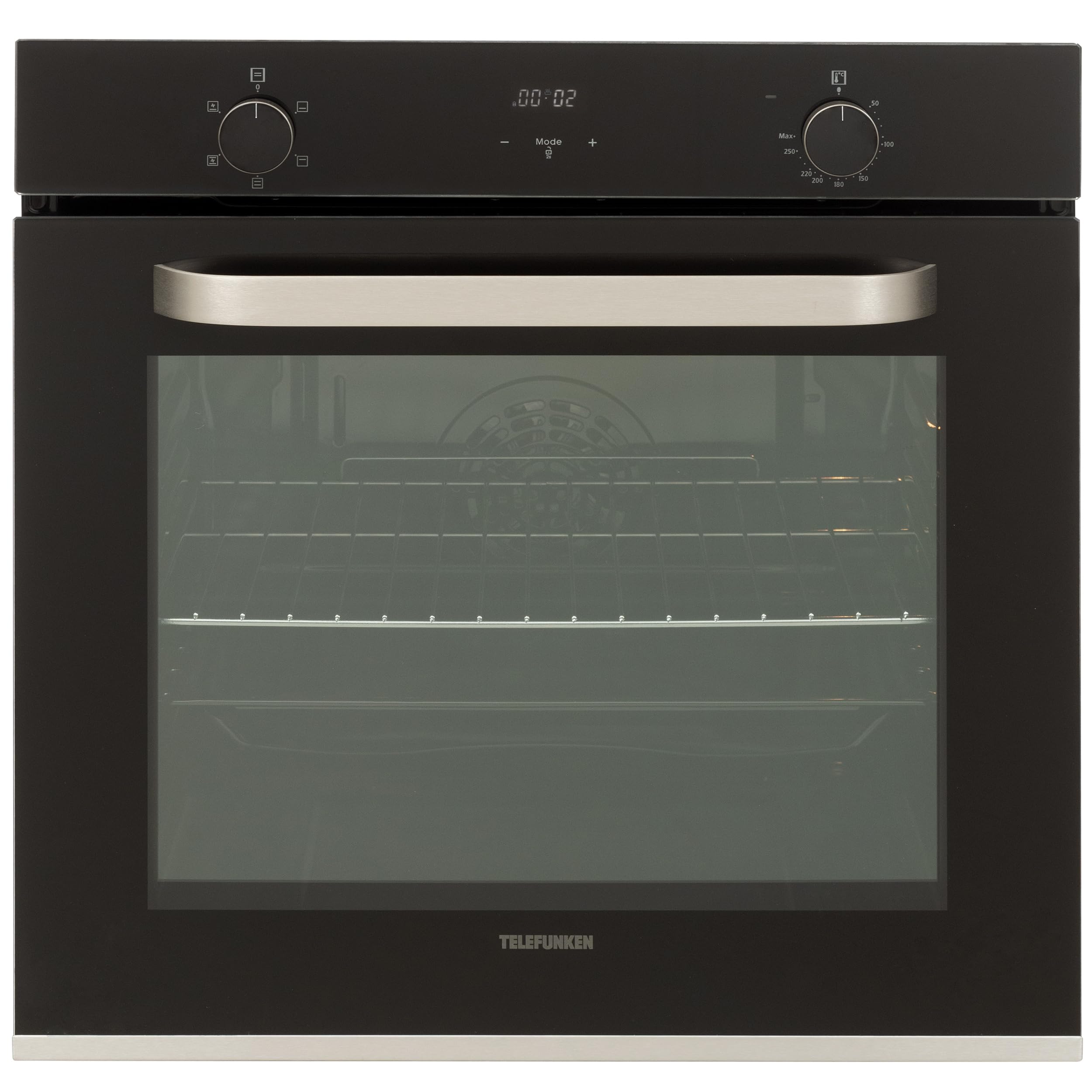 Telefunken Einbaubackofen (60 cm) – 73 Liter, Edelstahl, autark, ohne Kochfeld