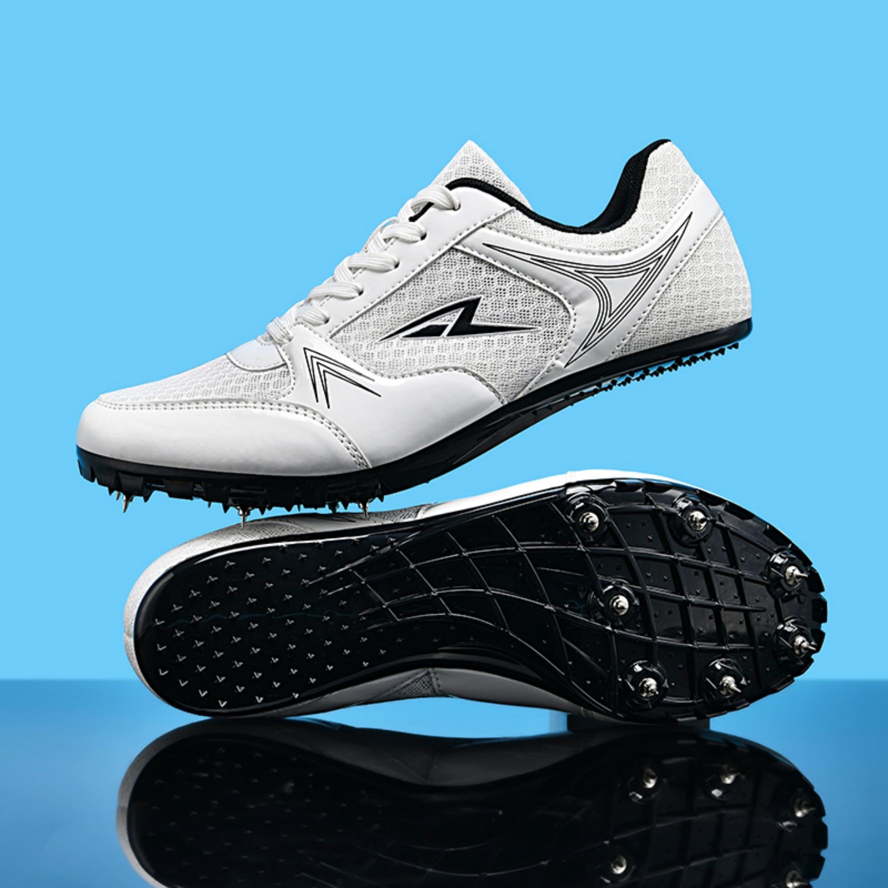 Chaussures d'athlétisme pour Hommes et Jeunes Chaussures de Sprint antidérapantes Chaussures d'athlétisme Unisexes Chaussures de Course Respirantes Chaussures d'entraînement