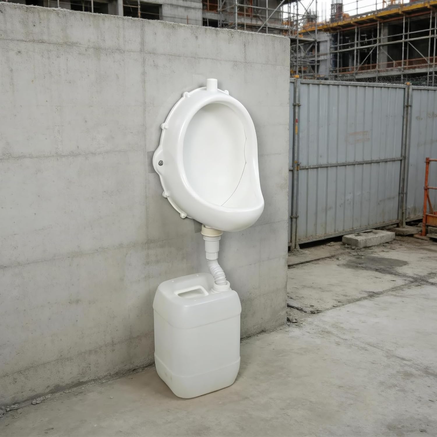 Wall Mounted Commercial Urinal Bathroom washout Urinal Waterless Urinal for Men Plastic Urinals for Men Toilet (18.8 * 14.9 * 11in, Front and rear assembly, 1, With collection bucket)