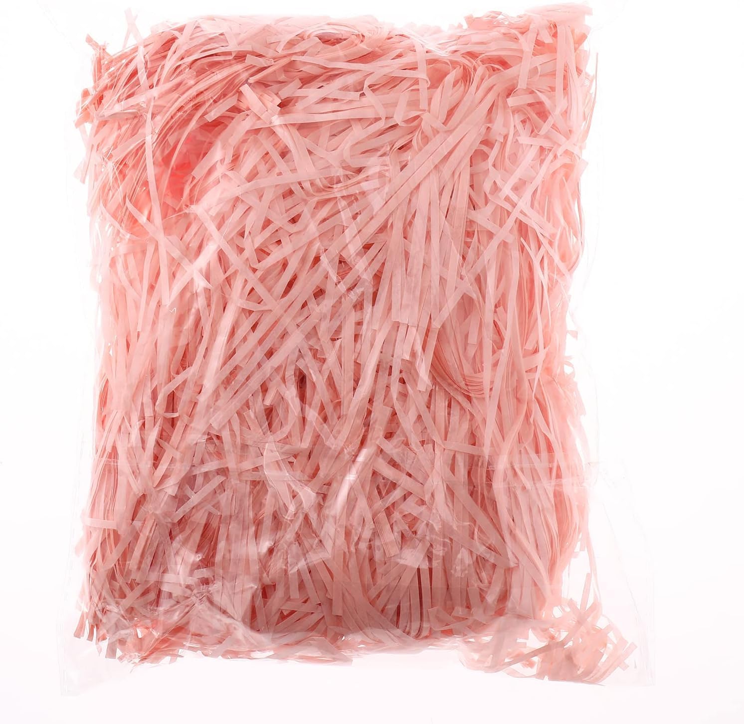Red Dot Gift® 100 gram Raffia Paper Shreds Strands Eco-friendly Shredded Crinkle Confetti Crinkle Cut Filling Shredded Paper for Hamper Gift Box Filling (Peach)