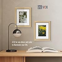 Vista 7 de VCK Paquete de 2 portarretratos de 8 x 10 pulgadas, roble natural, madera de alta gama con vidrio templado, para fotos de 5 x 7 pulgadas