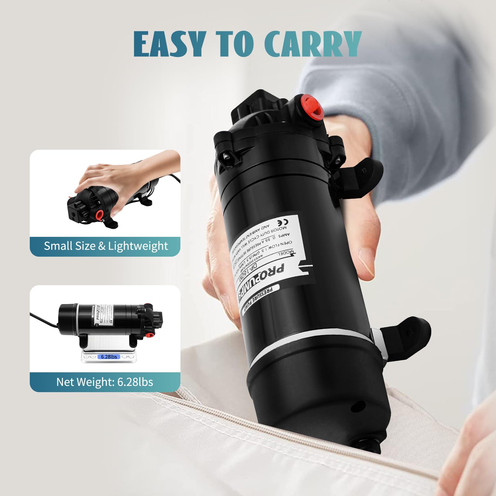 Pompa Membranowa 220 V DP-160 M, Wodna 70 W, Samozasysająca 5-5,5 L/Min, 160 PSI, Wysokociśnieniowa Z Przełącznikiem Ciśnieniowym