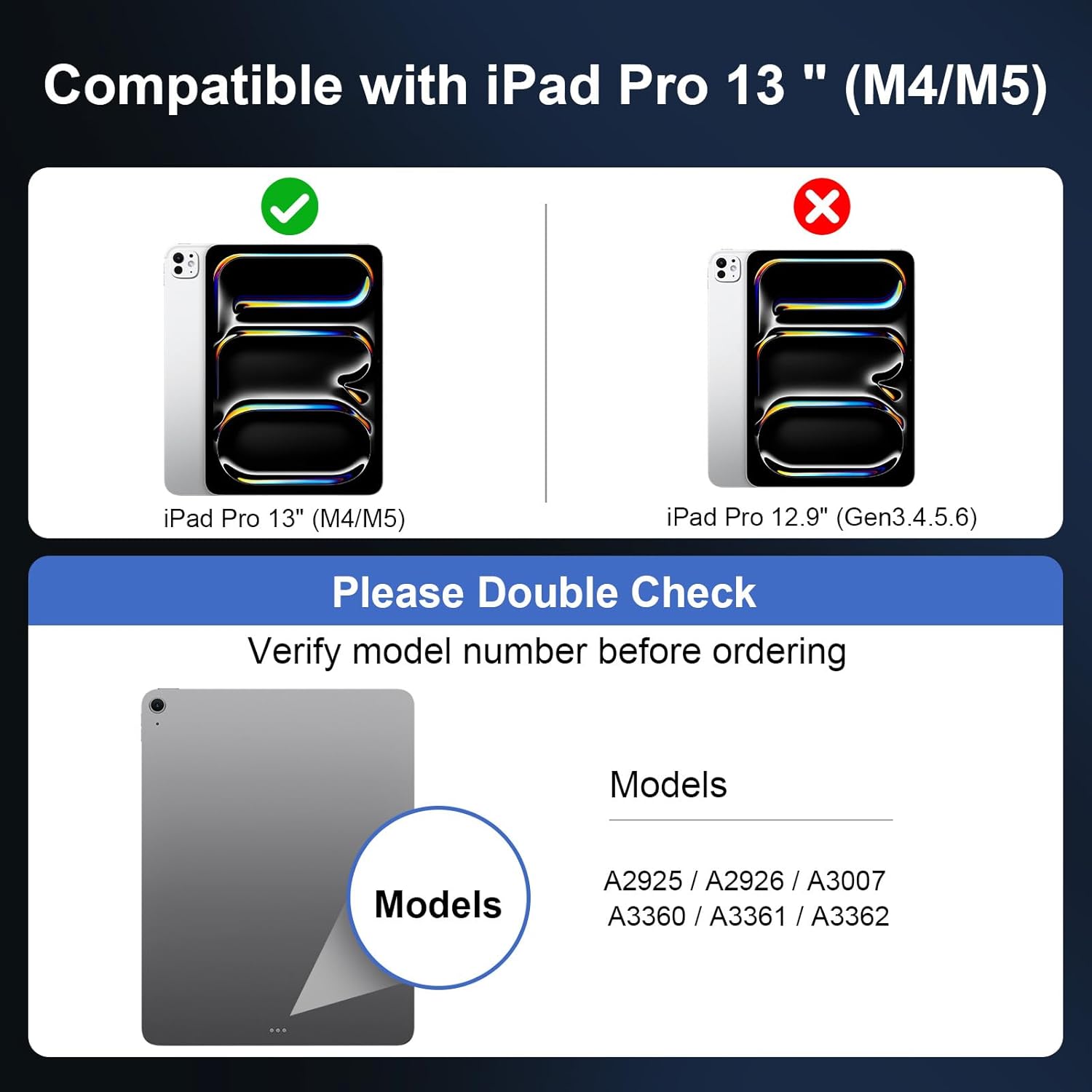 iPad Case with Keyboard Pro 13 inch (M4/M5),Precision Multi-Touch Trackpad Easy-Set Bluetooth Magnetic Keyboard Case Floating Stand (Pro 13 inch(M4/M5))