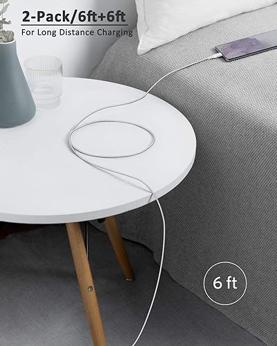 Vista 17 de Cable USB C de 10 pies, paquete de 2 cables de carga USB A a tipo C, cable de carga rápida de 3A para Samsung Galaxy S23 S22 S21 S20 A01 A02s A10e