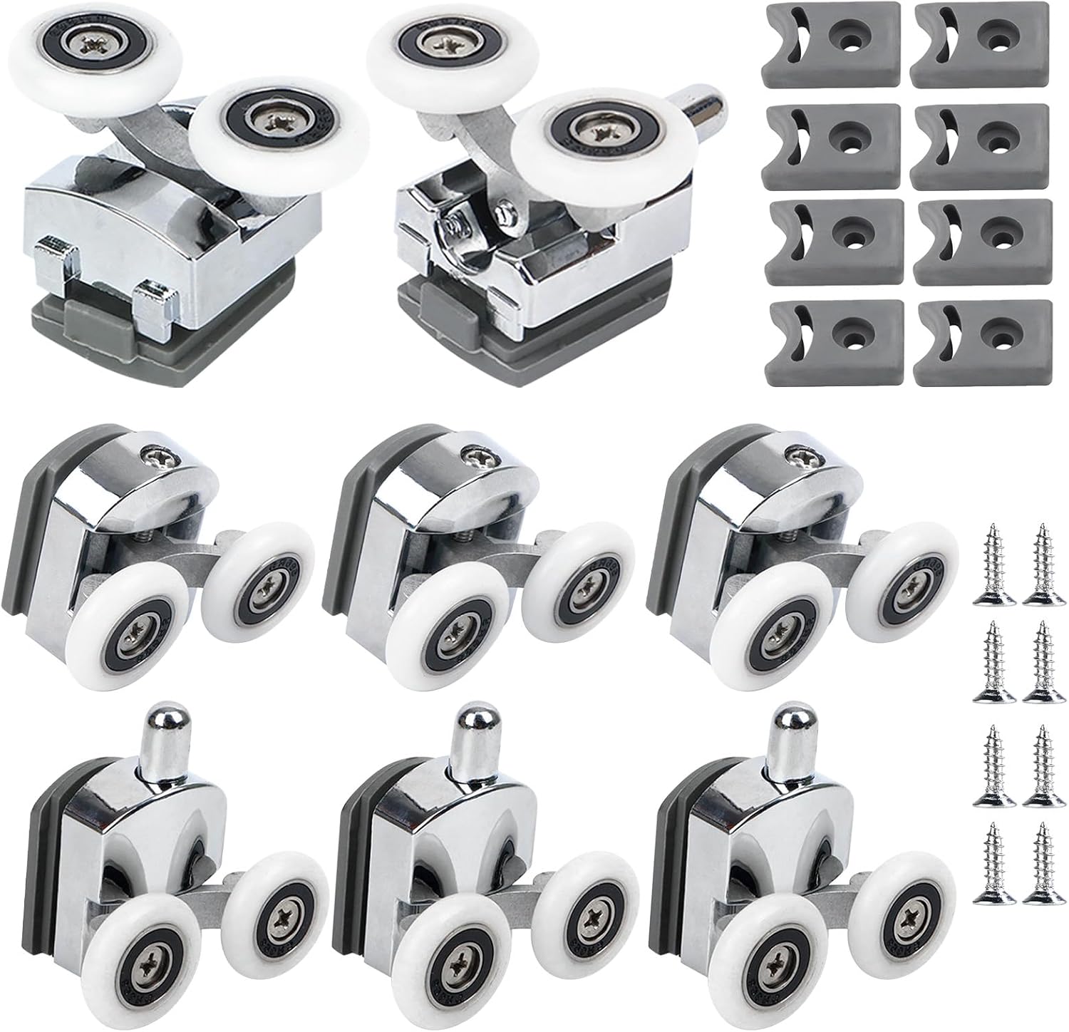 Vegena 8 Pieces Shower Door Rollers, Sliding Shower Doors Wheels, 23mm
