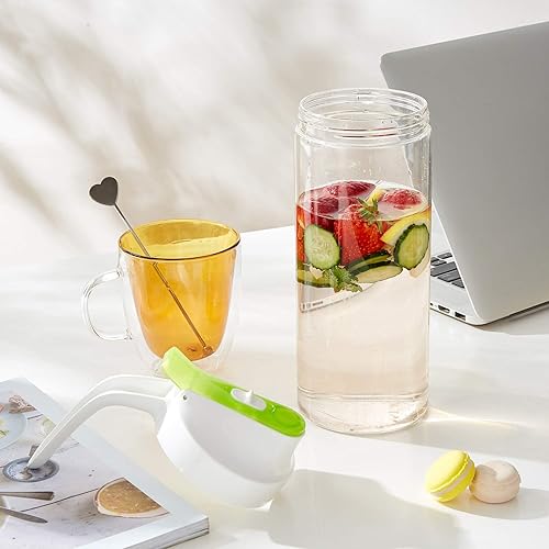 Miniatura 4 de Karafu Jarra de agua con tapa y boquilla de bloqueo hermética de 50 onzas, jarra de vidrio resistente al calor para agua, café, té y otras bebidas