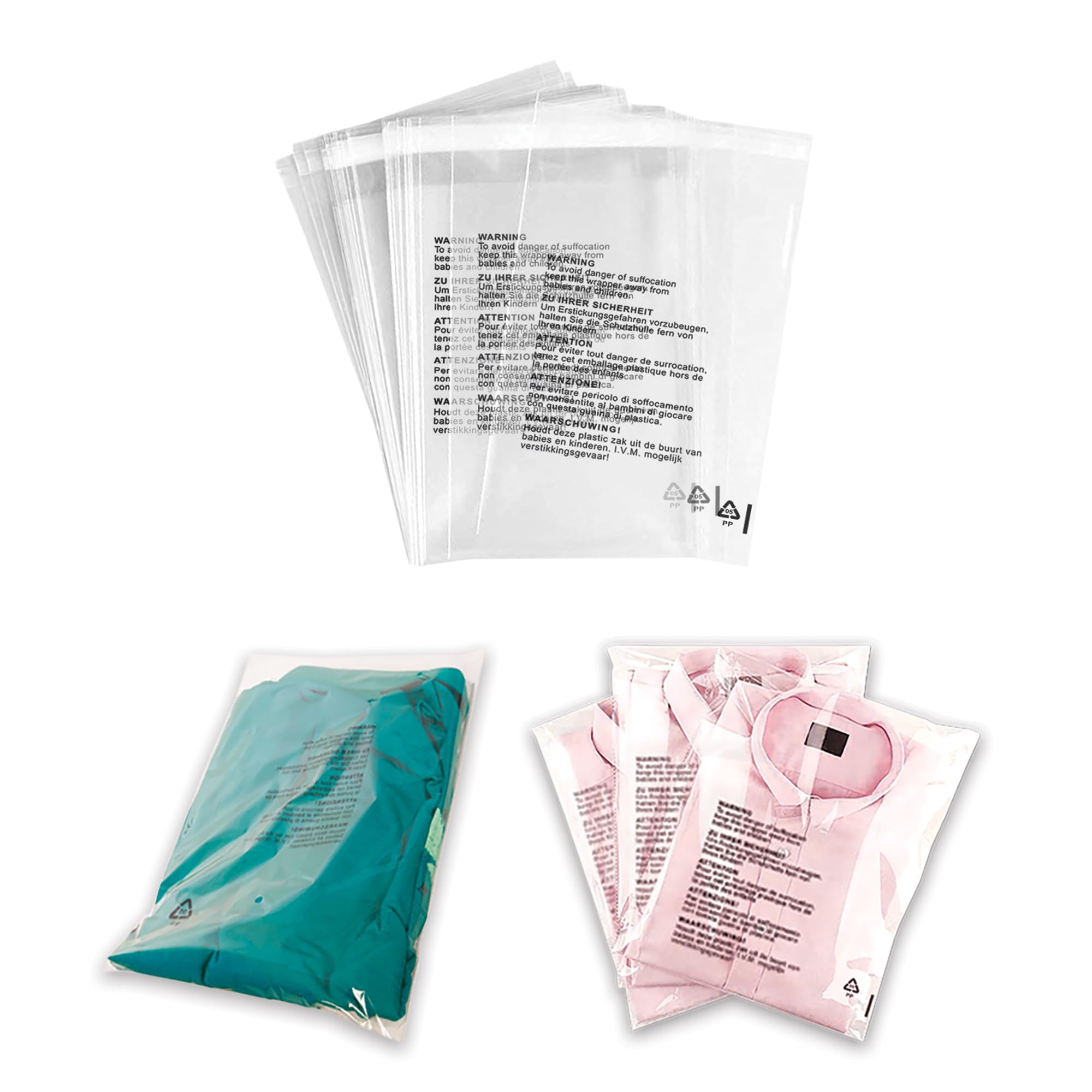 G4goods Clear 1000 Pcs Plastic Self Seal Garment Clothing Bags 10" X 14" - Convenient And Durable Bags For Clothing, Ideal For Packaging, Shipping, And Protecting