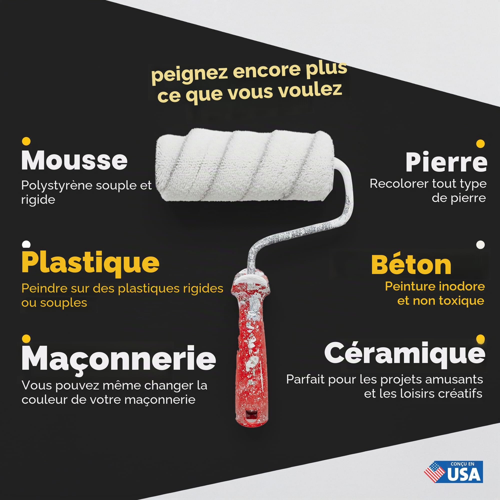 PENTAUSA Peinture Multisupport – Pour Bois, Armoires de Cuisine, Céramique, Métal, Carrelage – Mate, Lavable & Sans Apprêt (Noir, 250 ml)