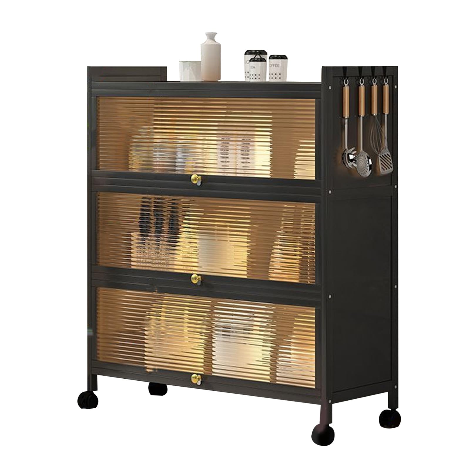 Étagère de cuisine pour four à micro-ondes avec organiseur de garde-manger