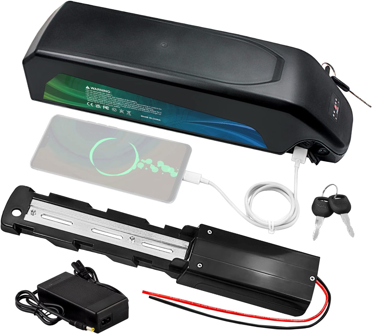 Batterie Pedelec Ouxi Batterie VAE 48V 15Ah SDTYYP - Lithium 21700 - Pour Moteur 200W-750W - Avec Chargeur 2A Batterie Pedelec 48V 13Ah