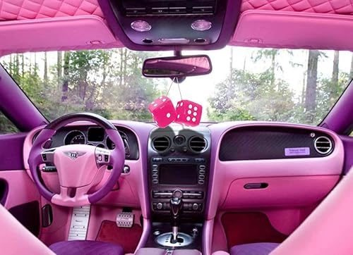 Vista 33 de Zento Deals 3" par de dados azules suaves con puntos blancos