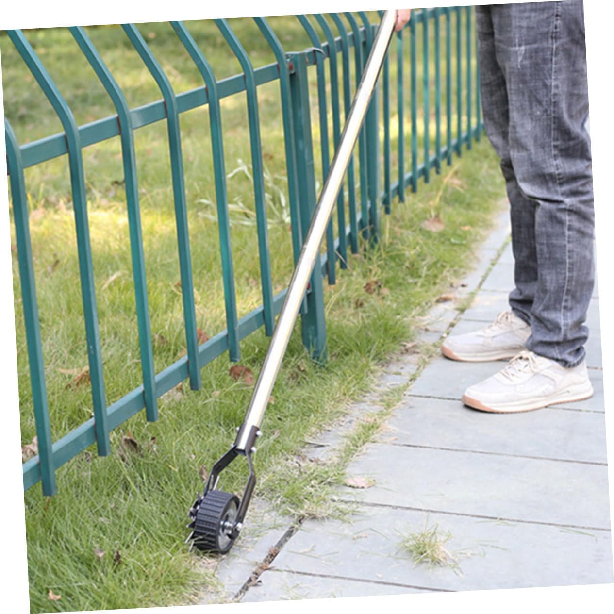 Sosoport 1set Garden Wheel Rotary Manual Edger Lawn Trimmer for Neat Edging for Landscaping and Garden Maintenance