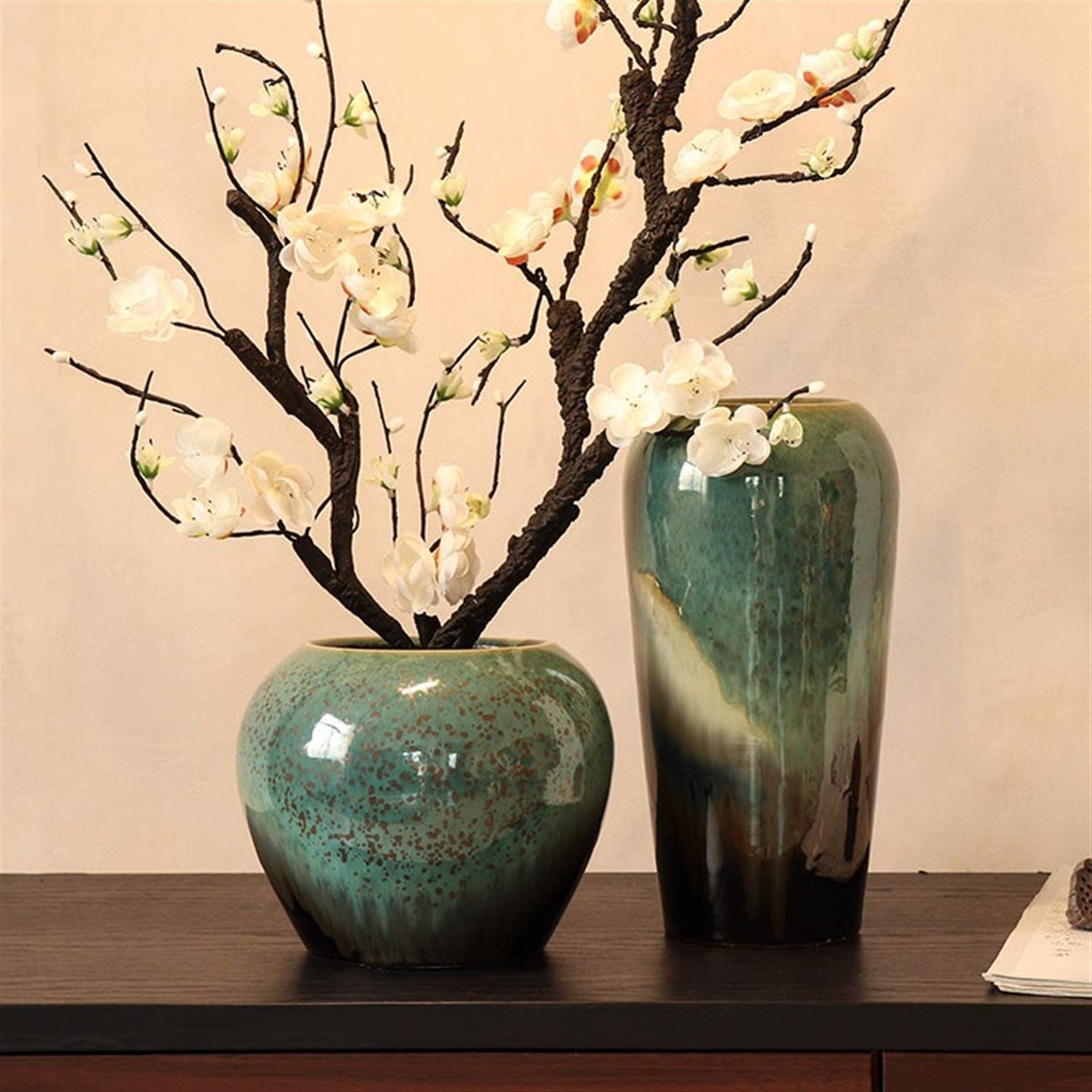 Vaso Da Fiori In Ceramica Dipinto A Mano, Moderno E Ad Alta Temperatura: Perfetto Per Decorare Casa, Ufficio O Giardino In Stile Cinese Contemporaneo