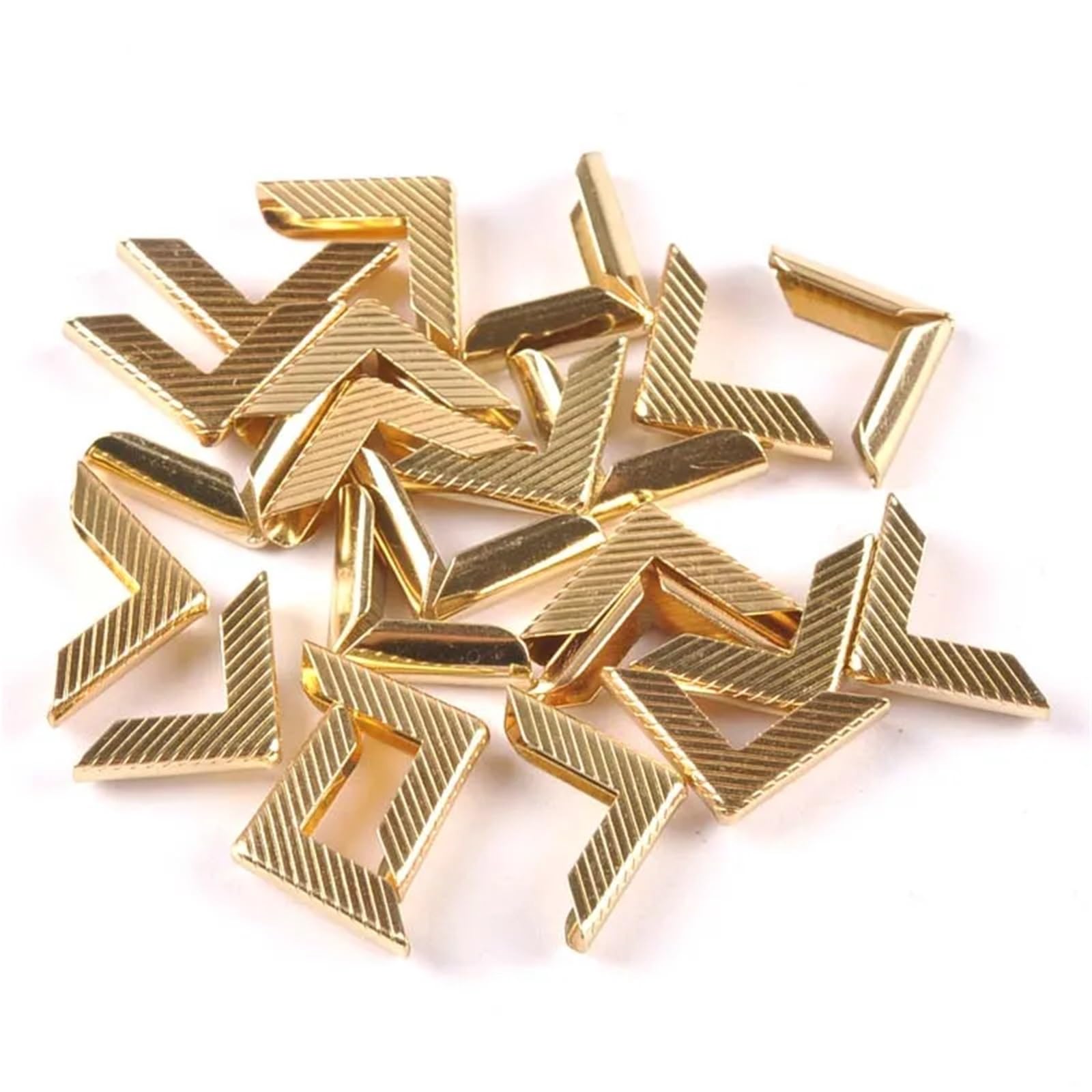Narożniki do zdjęć w albumie, metalowe ochraniacze na rogi książki, złote 17x17x3,0 mm, opakowanie 50 sztuk książek i rękodzieła
