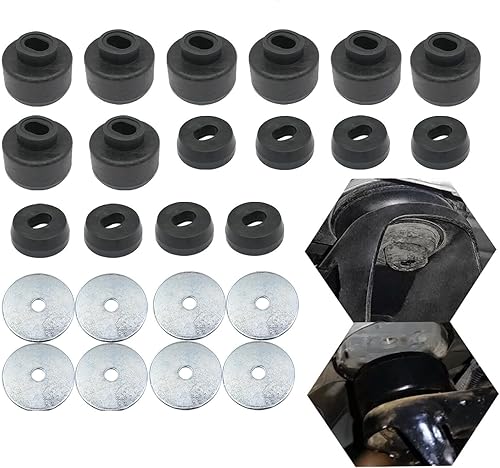 LOSTAR 7-141-BL Kit de bujes de montaje en cabina y cuerpo negro compatible con Silverado 1999-2014 y Sierra 2WD/4WD 1999-2014 (16 piezas)