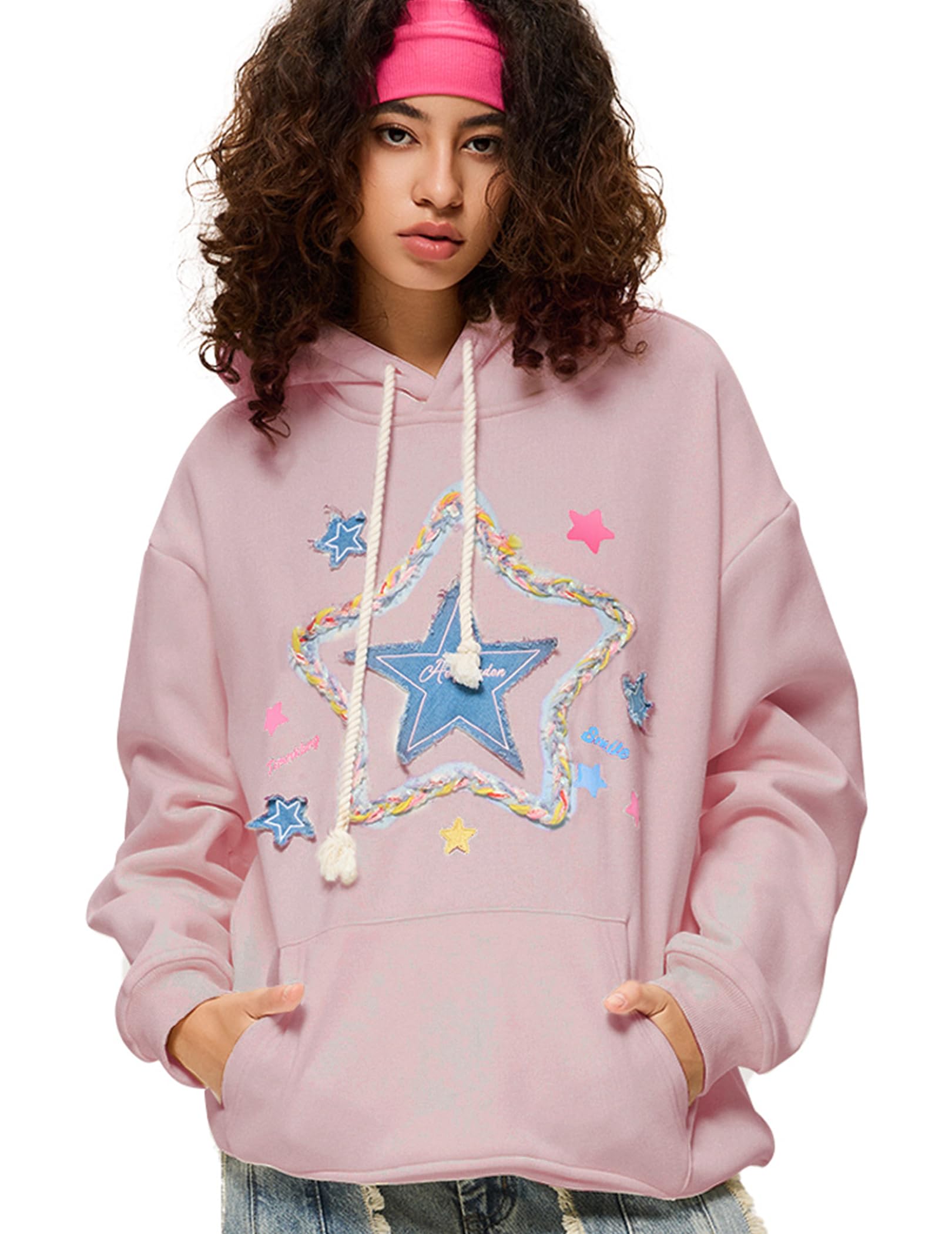 Aelfric Eden Damen Hoodie mit Kapuze Oversized Kapuzenpullover mit Tasche Pullover Langarm Sweatshirt Baumwolle Freizeit Hoody Oberteile