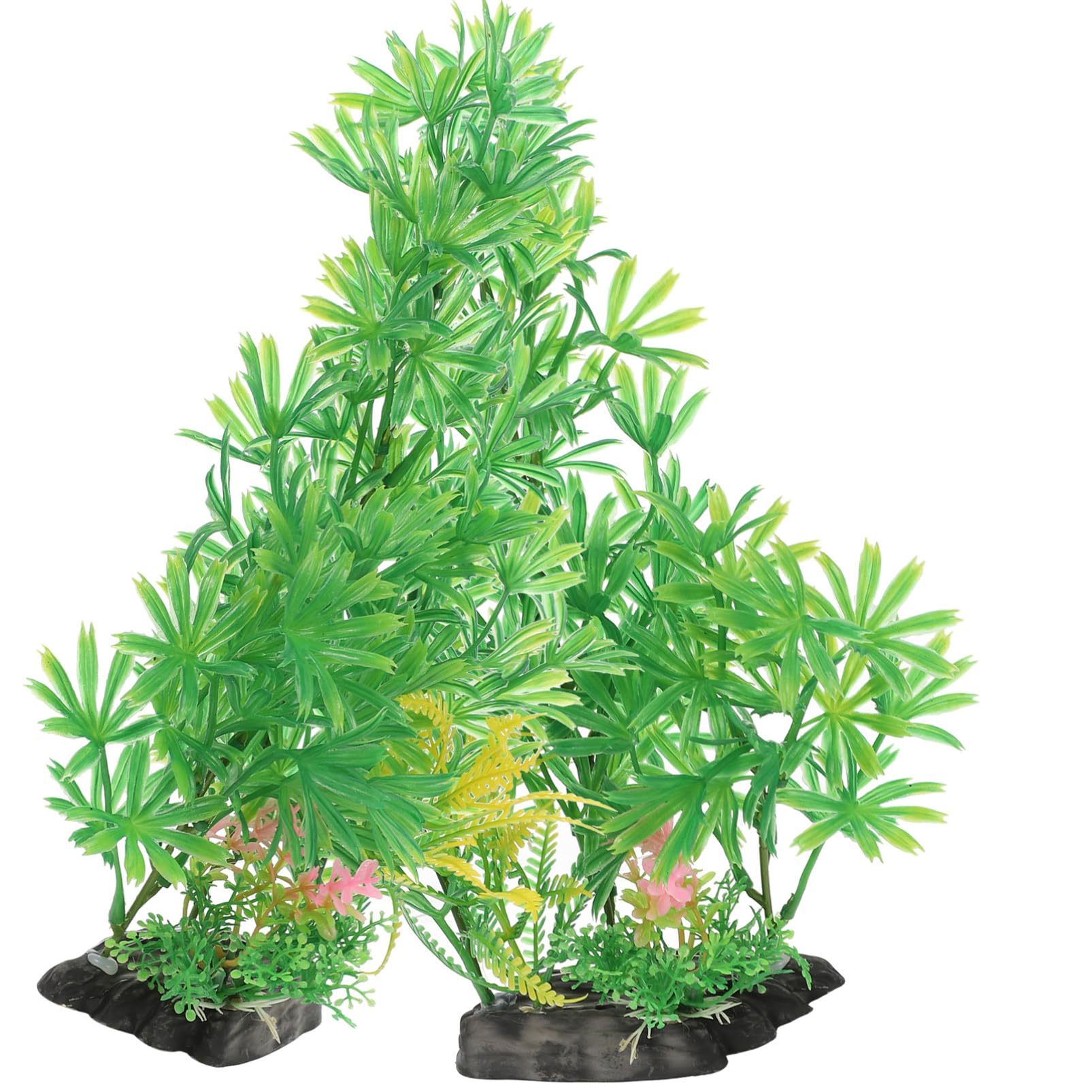 Happyyami 3 Juegos Paisajismo del Acuario Accesorios para Acuarios De Plantas Acuaticas De Agua Dulce Decoración Plantas De Artificiales El Plastico 2 Piezas * 3