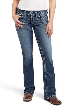 Ariat - R.E.A.L. Mid Rise Stretch Whipstitch Boot Cut Jean