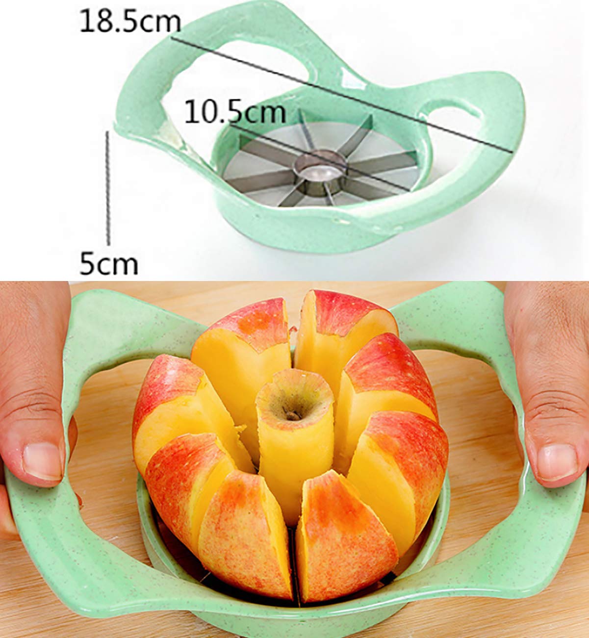 Coupe-fruits - Coupe-fruits Rond En Acier Inoxydable Avec Poignée Antidérapante