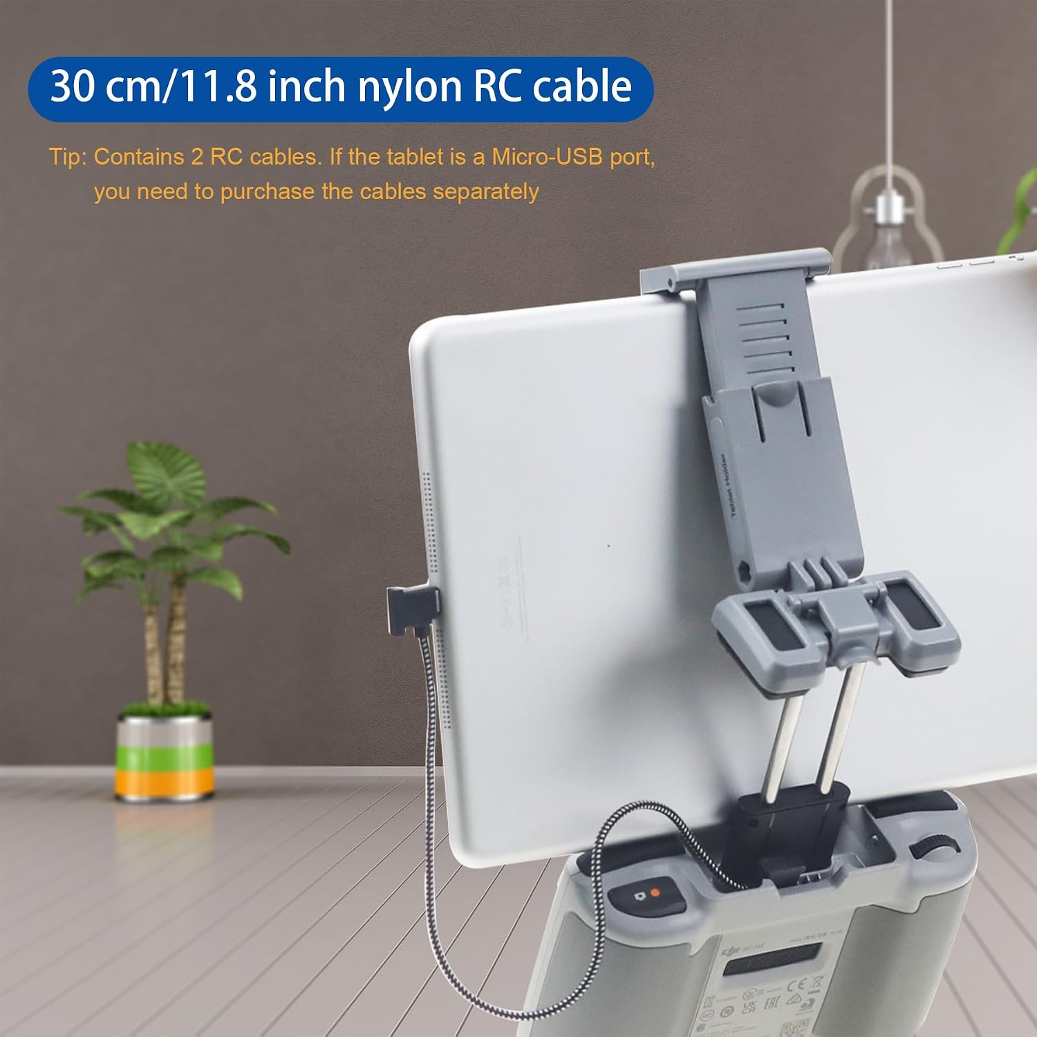 7.9-11 Inch RC-N3,N2,N1,N1C Tablet Holder Mount with RC Cable,Lanyard for DJI Air 3S/3/2S/2,Mini 4K/2 SE/5/4 Pro/3,Neo,Flip,Mavic 3 Remote Controller,RC-N Series Control Accessories(Grey)