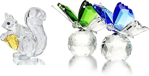 H&D HYALINE & DORA Colección de figuras de cristal hechas a mano, decoración de estatua de animales de cristal cortado