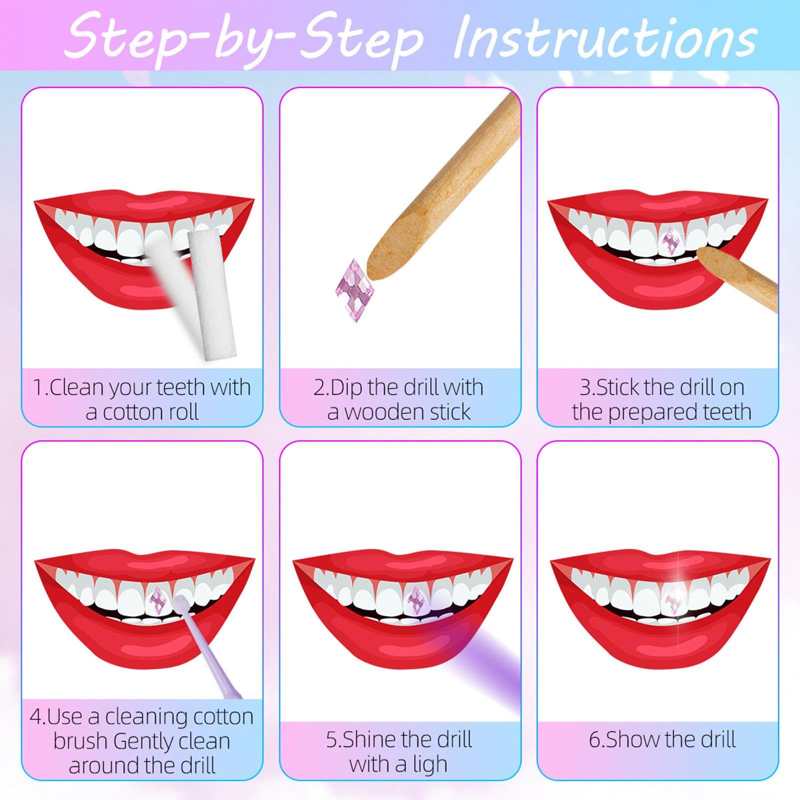 Amazon.co.jp: Ruzimiv 歯のクリスタルキット、歯の宝石セット