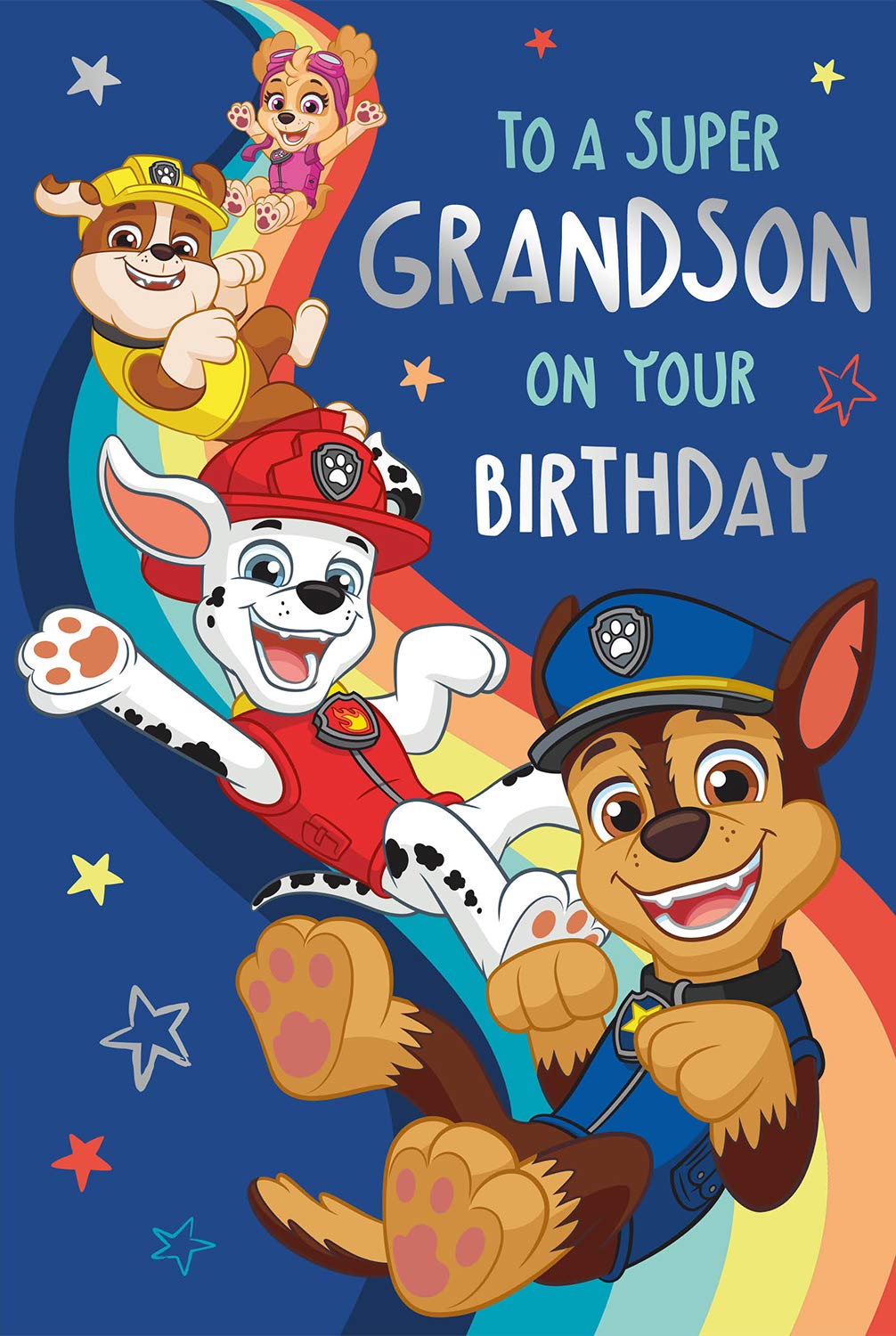 Paw Patrol Grandson Birthday Card