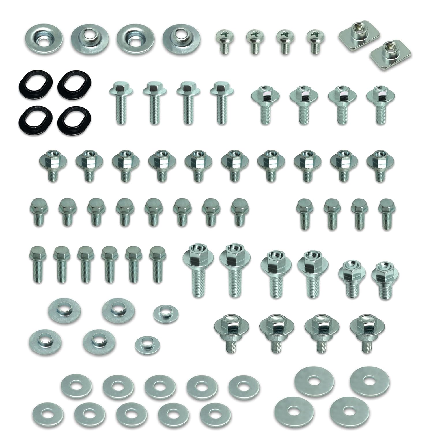 Specbolt Body Plastics Kit for KX250F KX450F Four Stroke Kawasaki Dirt Bikes: Fender Seat Radiator Shrouds Side Panels Number Plates & Fork Guard Fasteners 250F 450F KX250X KX450X KX 450 250 KXF