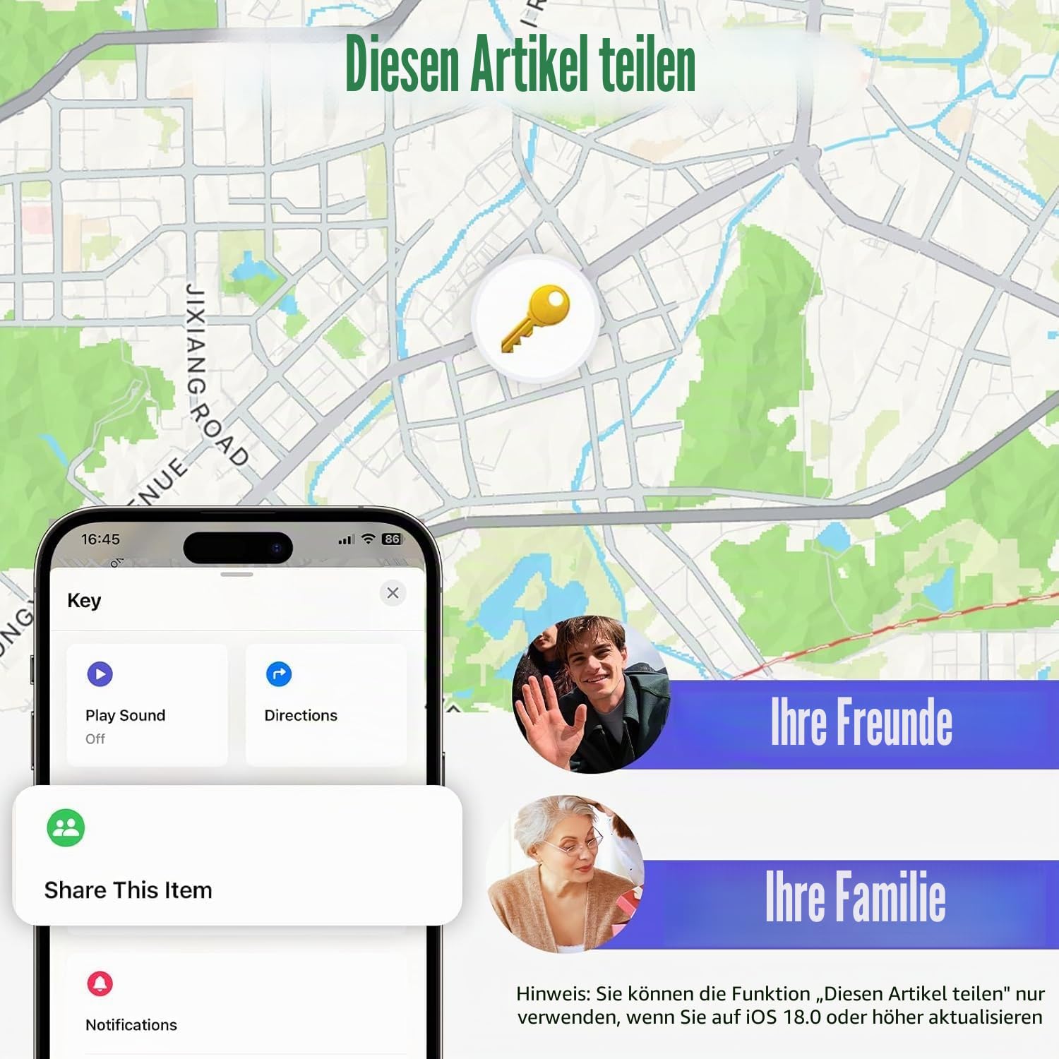 Air Tracker Tags 4er Pack Schlüsselfinder, Air Tracker Tag Kompatibel mit Apple Wo ist? APP (Nur iOS), Koffer Tracker für Taschen/Gepäck/Key, Batterielebensdauer EIN Jahr, IP67 wasserdicht (4er Pack)
