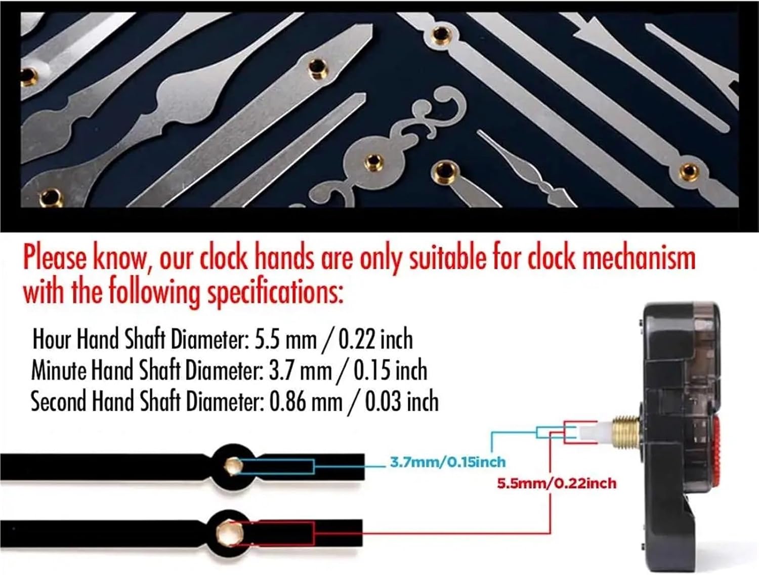 Clock Metal Movement Gold Short Hands Wall Clock Repair Desk Alarm Clocks Mechanical Desktop Bedside Small Pointers Mechanism