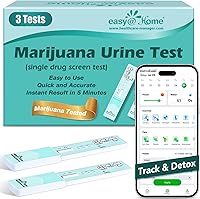 Vista 1 de Easy@Home Kit de Prueba de Drogas THC para Orina - Kit de Prueba de Marihuana Paquete de 3, Nivel de Corte de 50 ng/ml THC Panel Individual en Casa