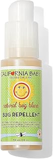 California Baby DEET-Free Natural Bug Repellent Spray | Citronella & Lemongrass | Safe for Babies 6m+ & Adults | Allergy-Friendly | 2oz