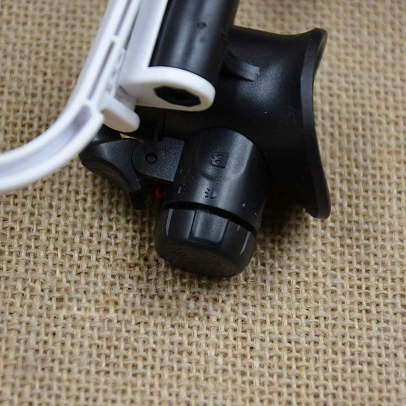 Lupa, Cabeza de Vidrio montada en la Cabeza, Lupa con luz LED para reparación de Relojes y Relojes Vision