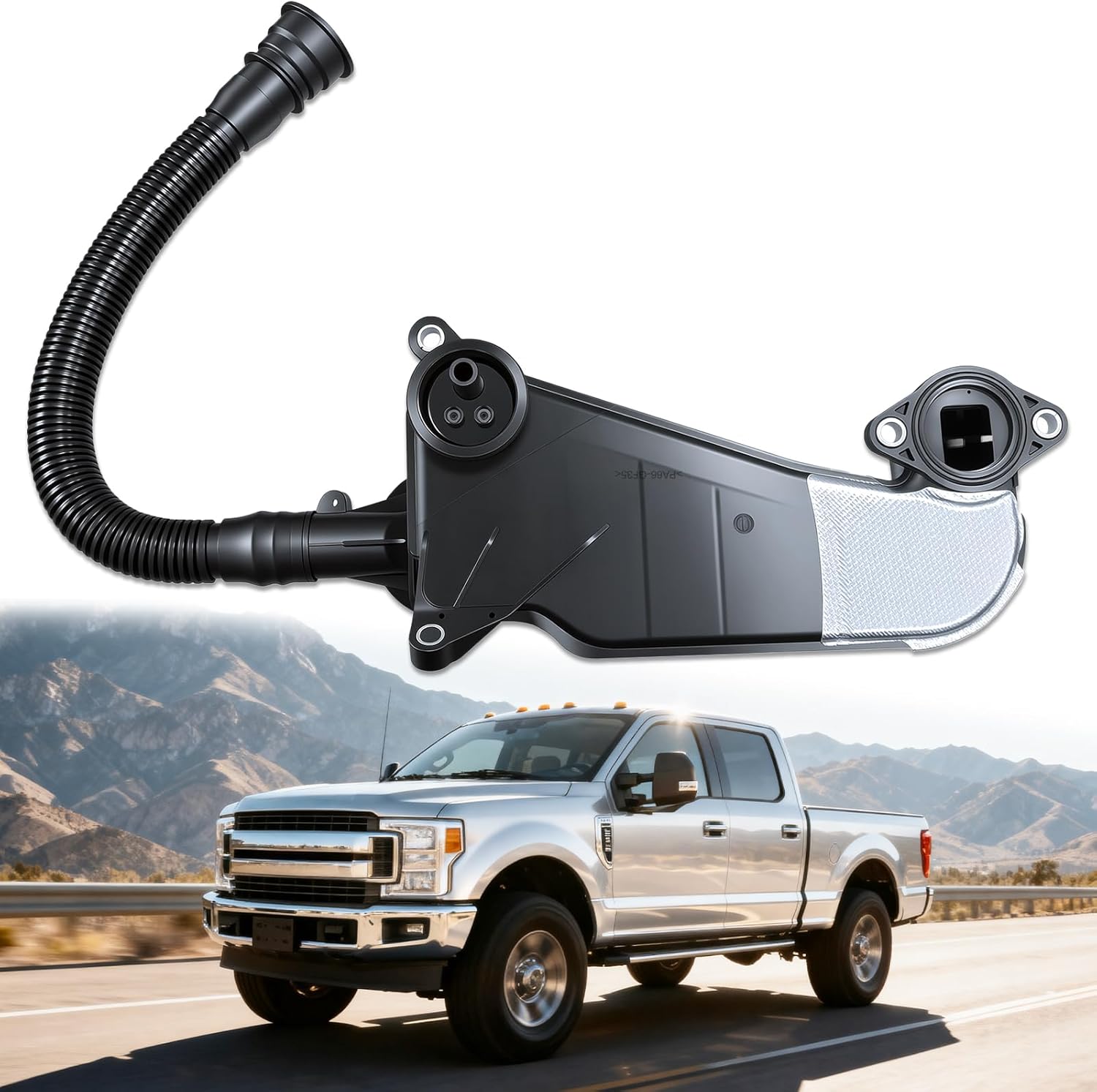 Air Oil Separator Assembly Compatible with Ford F250 F350 Super Duty 2023-2024 OR 2011+ 6.7L Powerstroke Diesel Replace# PC3Z-6A785-A PC3Z6A785A