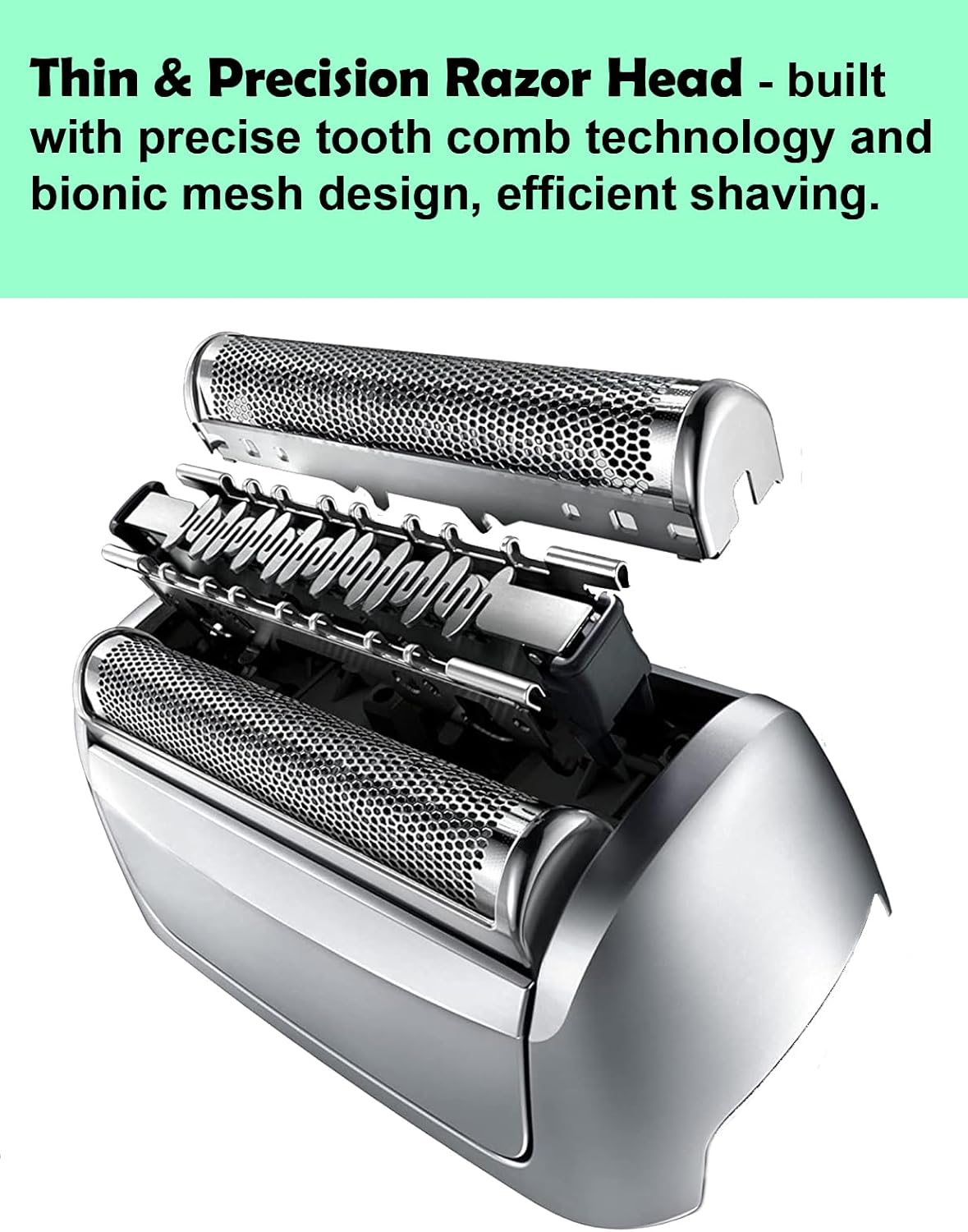 Series 5 Replacement Head 52S for Braun Electric Shaver, S5 Wet and Dry Replacement Head Compatible with Braun 5 Series Foil and Cutter 5190cc 5090 5020 (1 Count) - Image 2