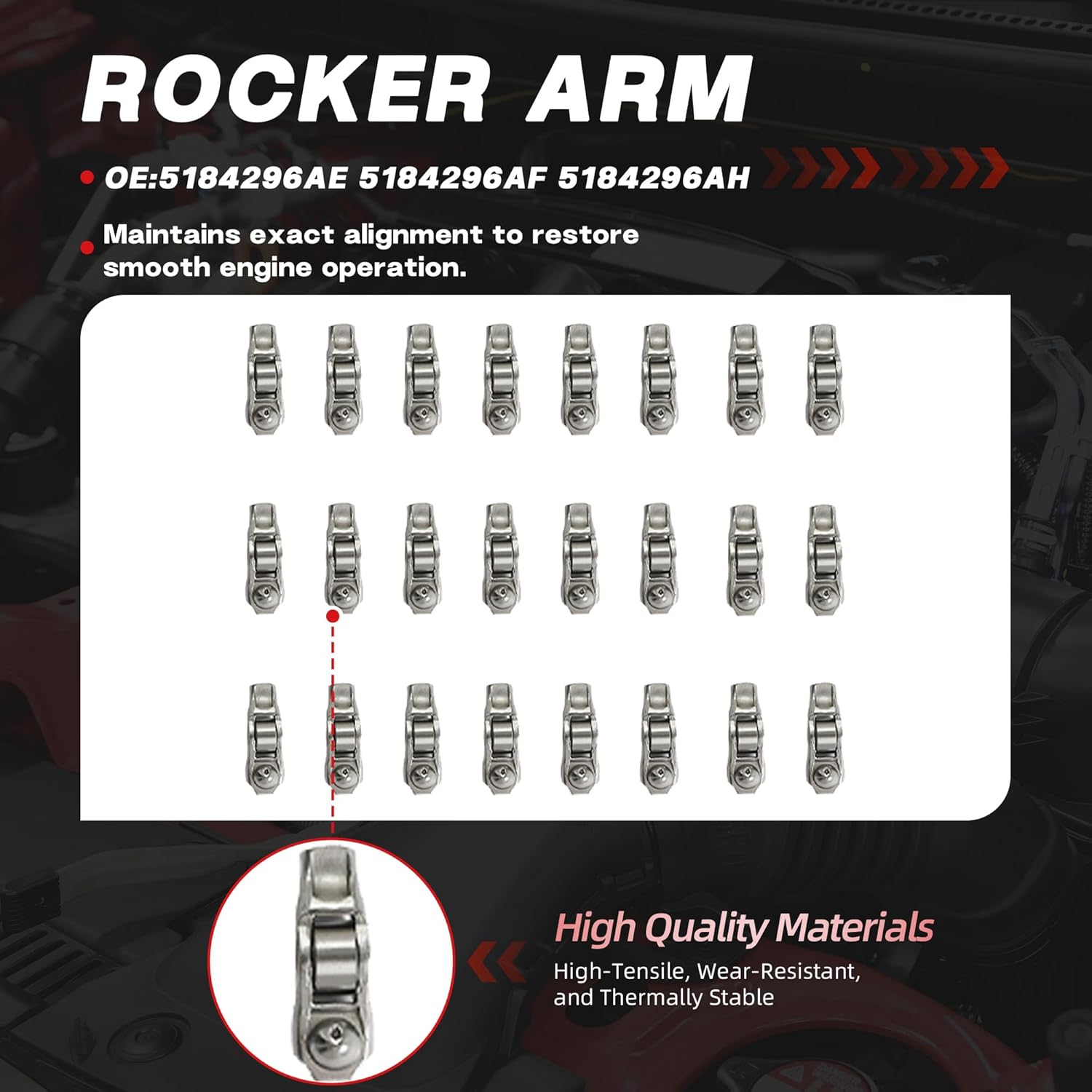3.6L V6 Pentastar Engine Camshaft Set With Rocker Arm Valve Lifter Timing Chain Kit Fit For Jeep Wrangler Dodge Durango Challenger Journey RAM ProMaster Ram 200/300 2011-2016 5184377AG 5184380AG