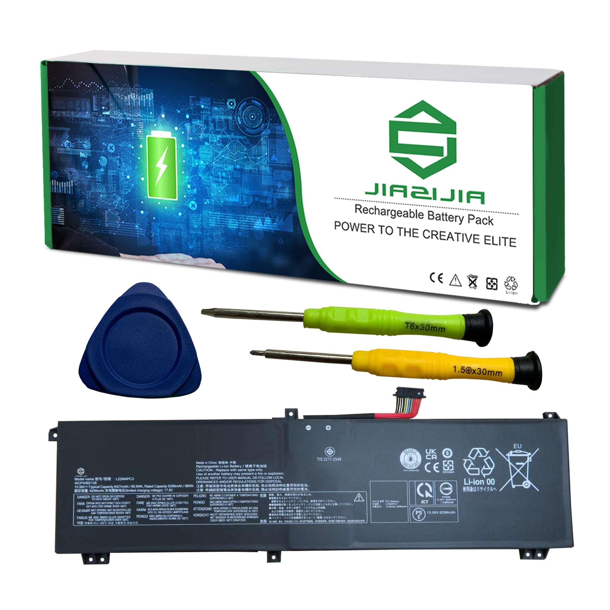 L22M4PC3 Laptop Battery Replacement for Lenovo Legion S7 16IRH8 16APH8 Legion 9 16IRX8 16IRX9 Series SB11K39156 5B11K39157 SB11N45974 5B11N46021 L22D4PC3 SB11K39159 L22C4PC3 15.56V 99.9Wh