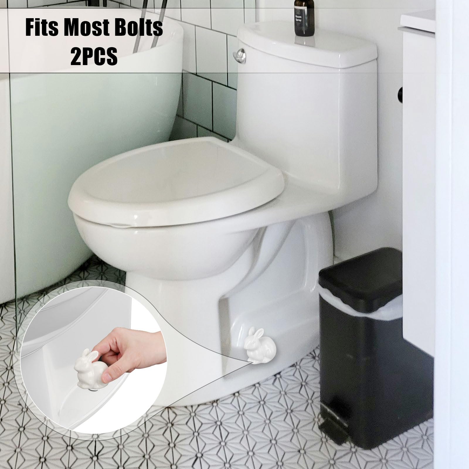 OSALADI Lot De 4 Cache-boulons Pour Siège De Toilette Vis De Rechange Pour Siège De Cuvette De Toilette De Salle De Bain