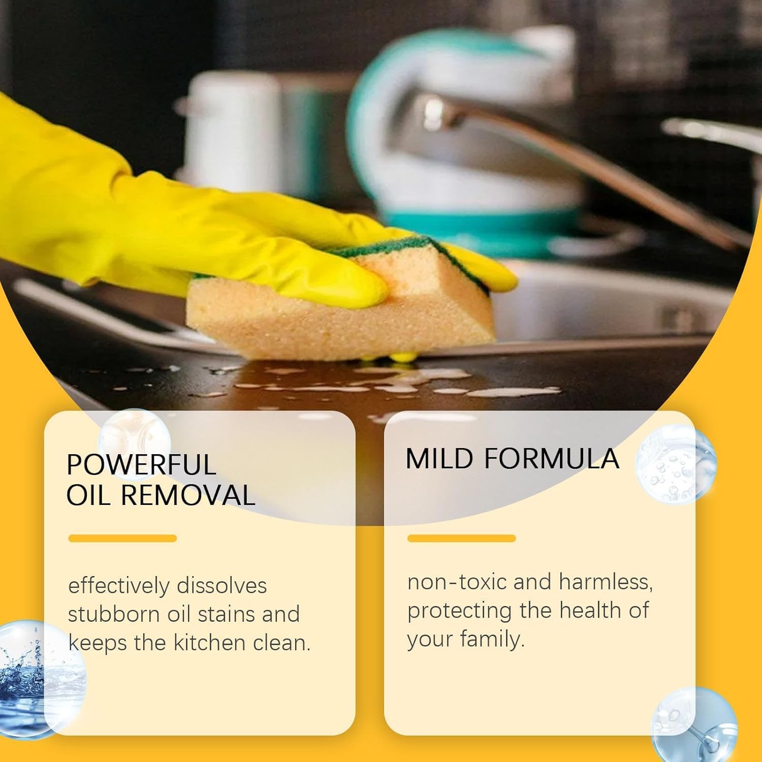 Heavy Duty Degreaser Cleaner Spray,Clean Up Kitchen Oil Stains, All Purpose Kitchen Heavy Oil Cleaning Agent, Powerful Clean Kit-chen Oi l Stains Spray, Enemy Foaming Cleaner (3, 1)